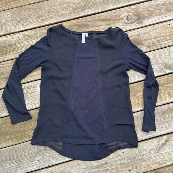 SI-IAE Sheer Insert Blouse long sleeve Medium - Picture 1 of 7